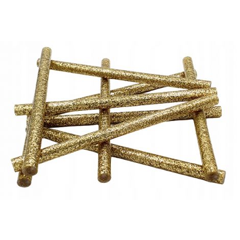 Klej do pistoletu Długi brokatowy Złoty 11mm x 20cm, 1 sztuka